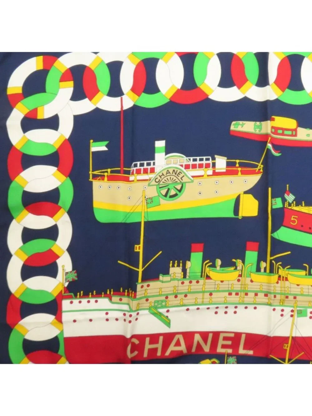 Chanel Boat Motif Scarf Silk
